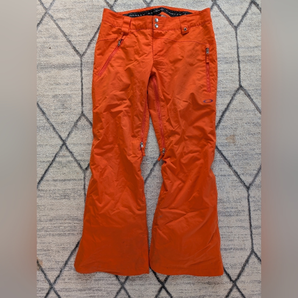 Oakley Orange Ski Snowboard Snow Pants Women's Sz Medium Snow Pants